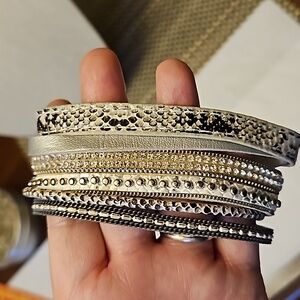 New Snake Print Leather Bracelet